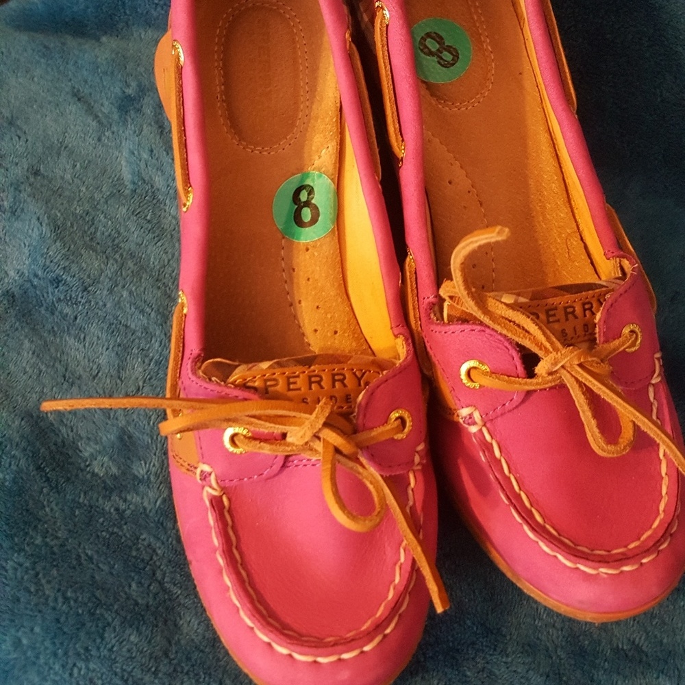 Sperry Pink Wedge shoes